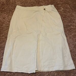 Universal Thread Stretch Twill Wrap Front Midi Skirt / 17